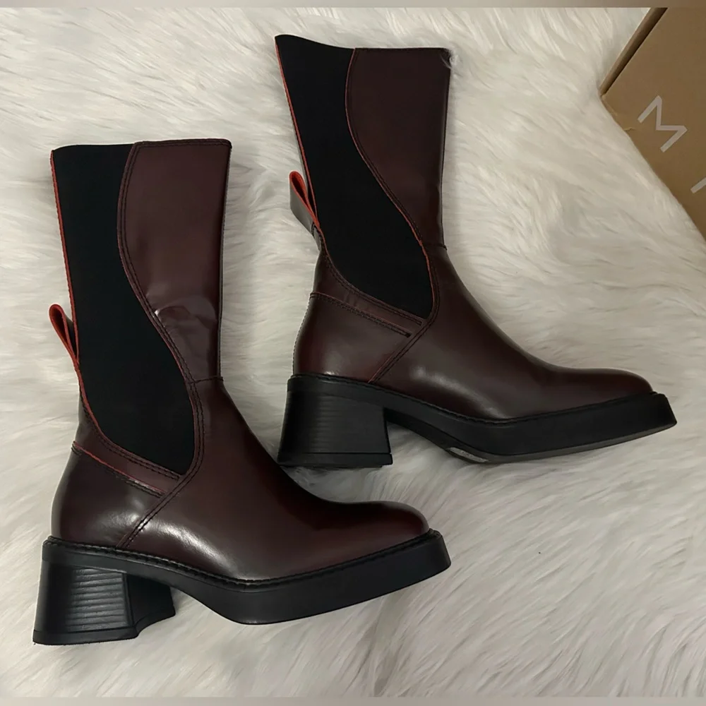 SOLD 💯 MIISTA Burgundy Flabia Boots - Handcrafted Calfskin - Size 36 (US 5.5) - Picture 5 of 8